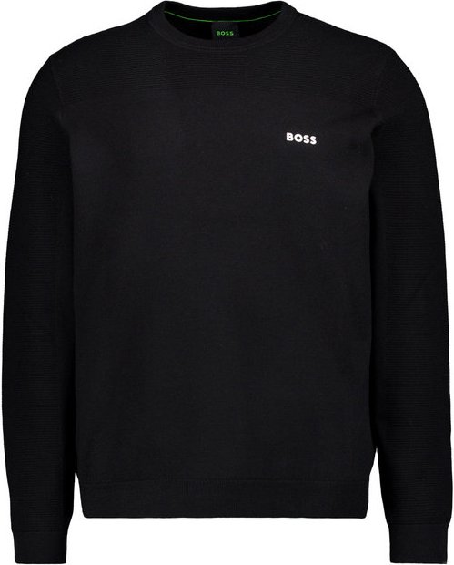 BOSS Green Herren Pullover schwarz unifarben
