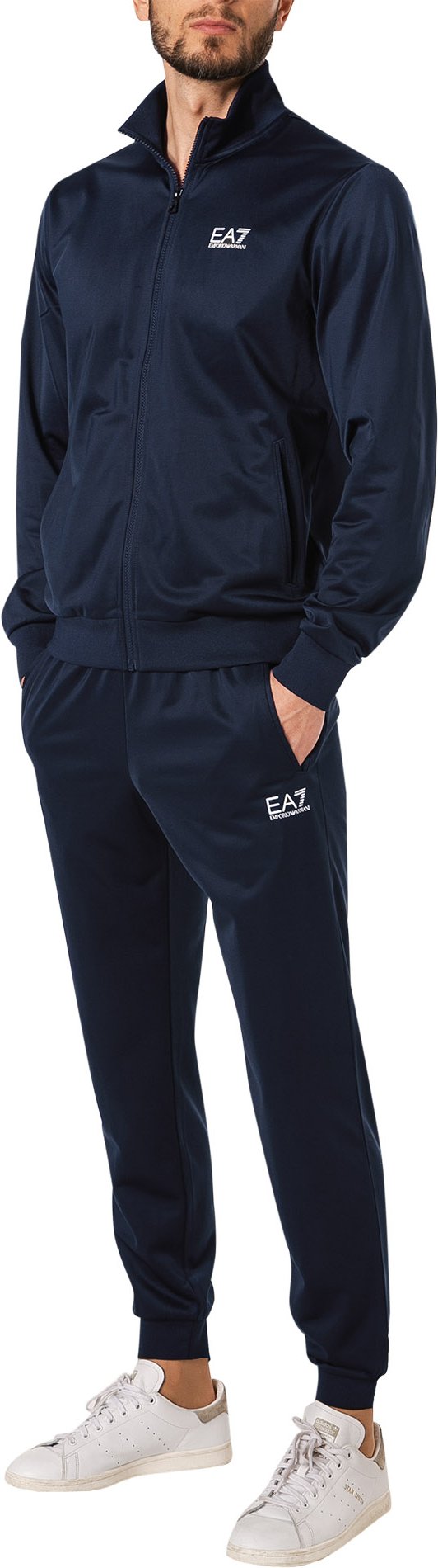 Thumbnail - EA7 Herren Trainingsanzug blau Mikrofaser/Funktion unifarben