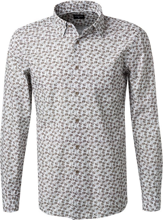 Strellson Herren Hemd braun geblümt