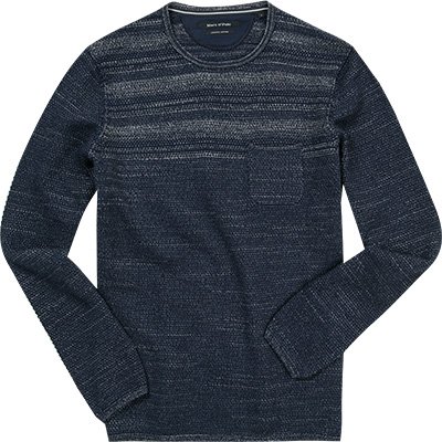Marc O'Polo Herren Pullover blau unifarben