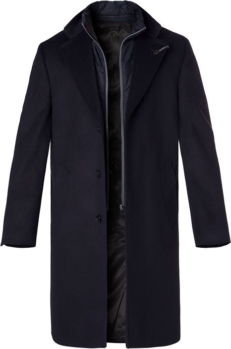 BALDESSARINI Herren Mantel blau unifarben