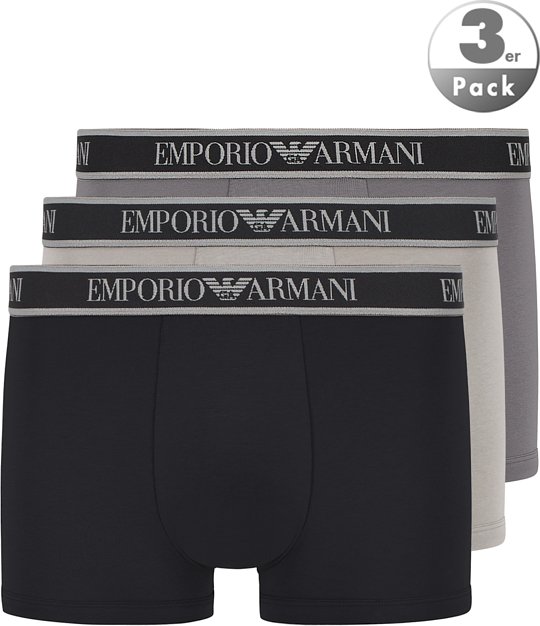 EMPORIO ARMANI Herren Unterwäsche grau,schwarz Baumwolle & Mix unifarben