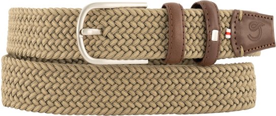 LA BOUCLE Herren Gürtel beige Textil