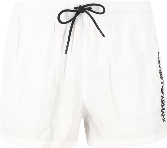 Thumbnail - EMPORIO ARMANI Herren Badeshorts weiß unifarben