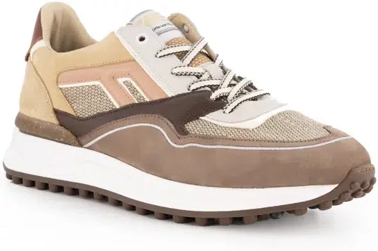 Floris van Bommel Herren Schuhe grün,rot Velours