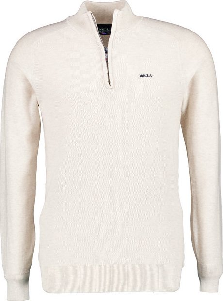 N.Z.A. Herren Pullover weiß unifarben