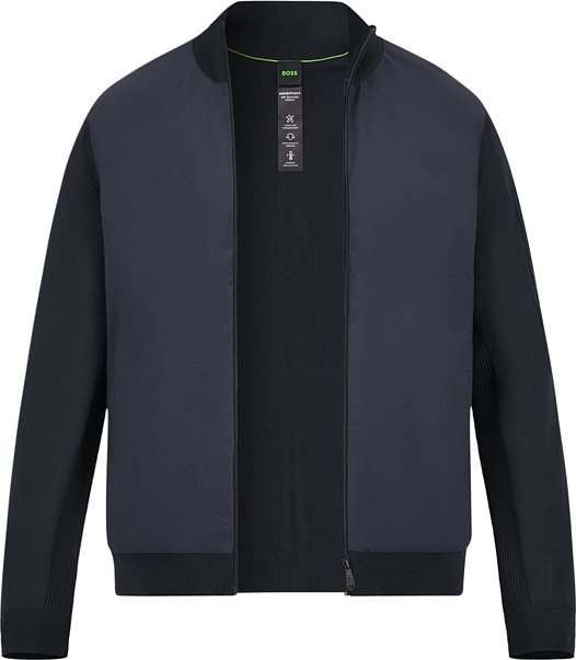 BOSS Green Herren Sweatjacke blau unifarben