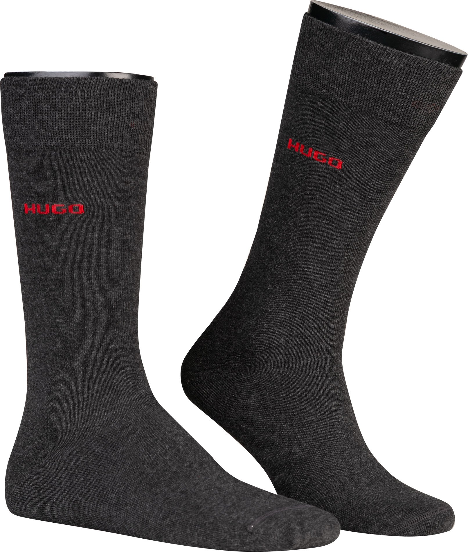 HUGO Herren Socken grau Baumwolle & Mix unifarben