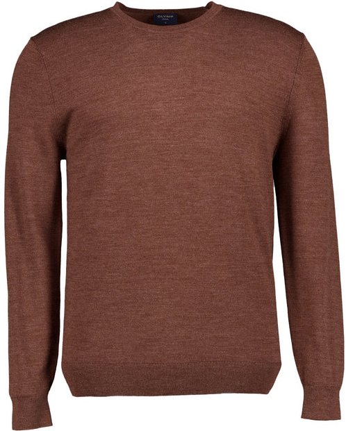 Thumbnail - OLYMP Herren Pullover braun unifarben