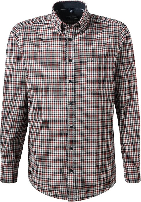 CasaModa Herren Hemd rot kariert Comfort Fit
