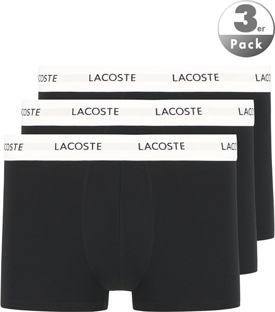 Thumbnail - LACOSTE Herren Trunks schwarz Baumwolle & Mix unifarben