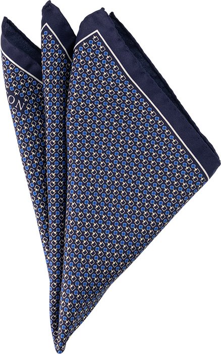 ETON Herren Einstecktuch blau gemustert