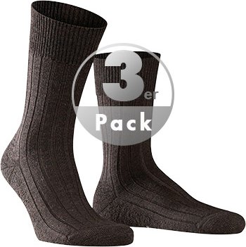 Thumbnail - Falke Herren Socken braun Schur-Wolle unifarben