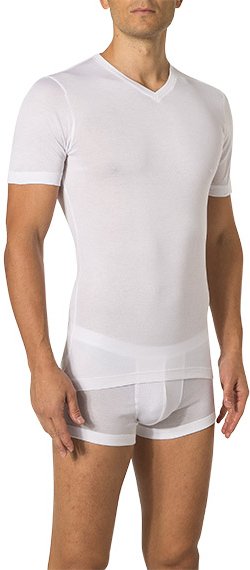 Novila Herren T-Shirt weiß Merc. Baumwolle unifarben