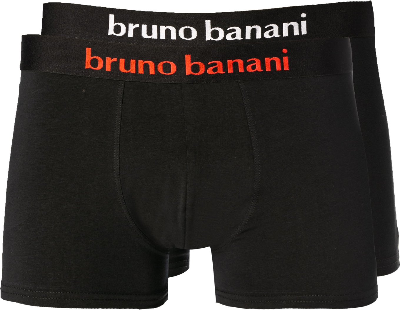 Thumbnail - bruno banani Herren Shorts schwarz Baumwolle & Mix unifarben