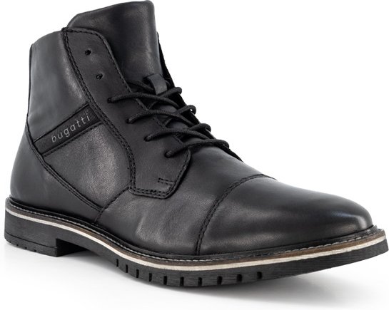 Thumbnail - bugatti Herren Schnürboots schwarz Glattleder