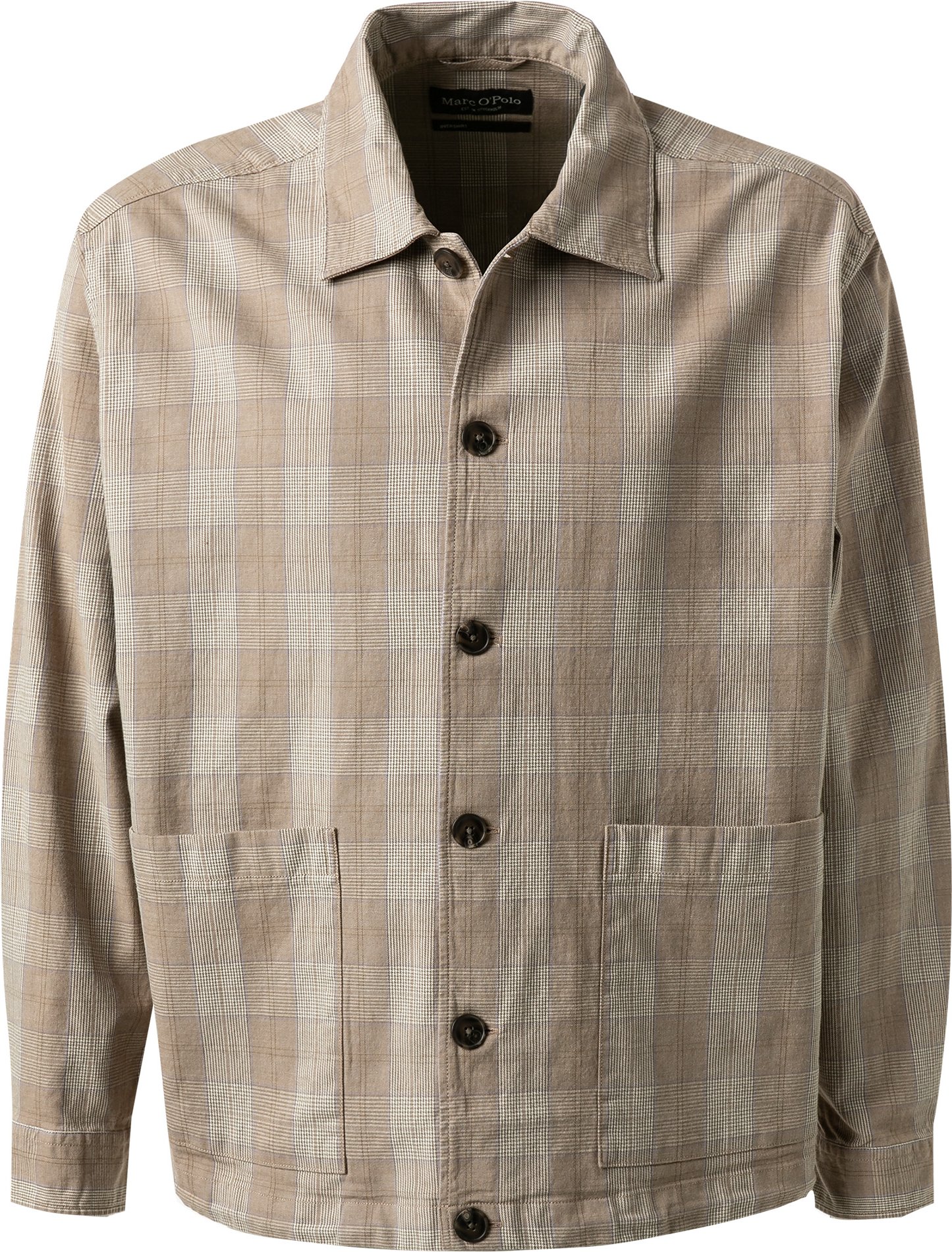 Marc O'Polo Herren Overshirt beige kariert
