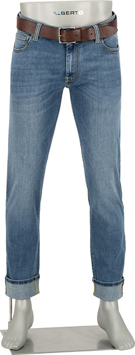 Alberto Bike Herren Jeans blau
