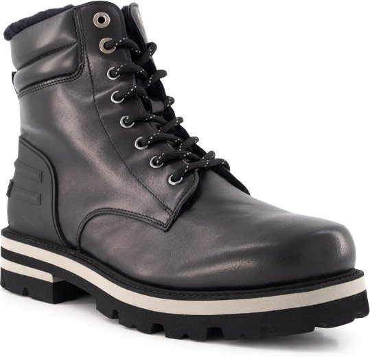 BOGNER Herren Schnürboots schwarz Glattleder