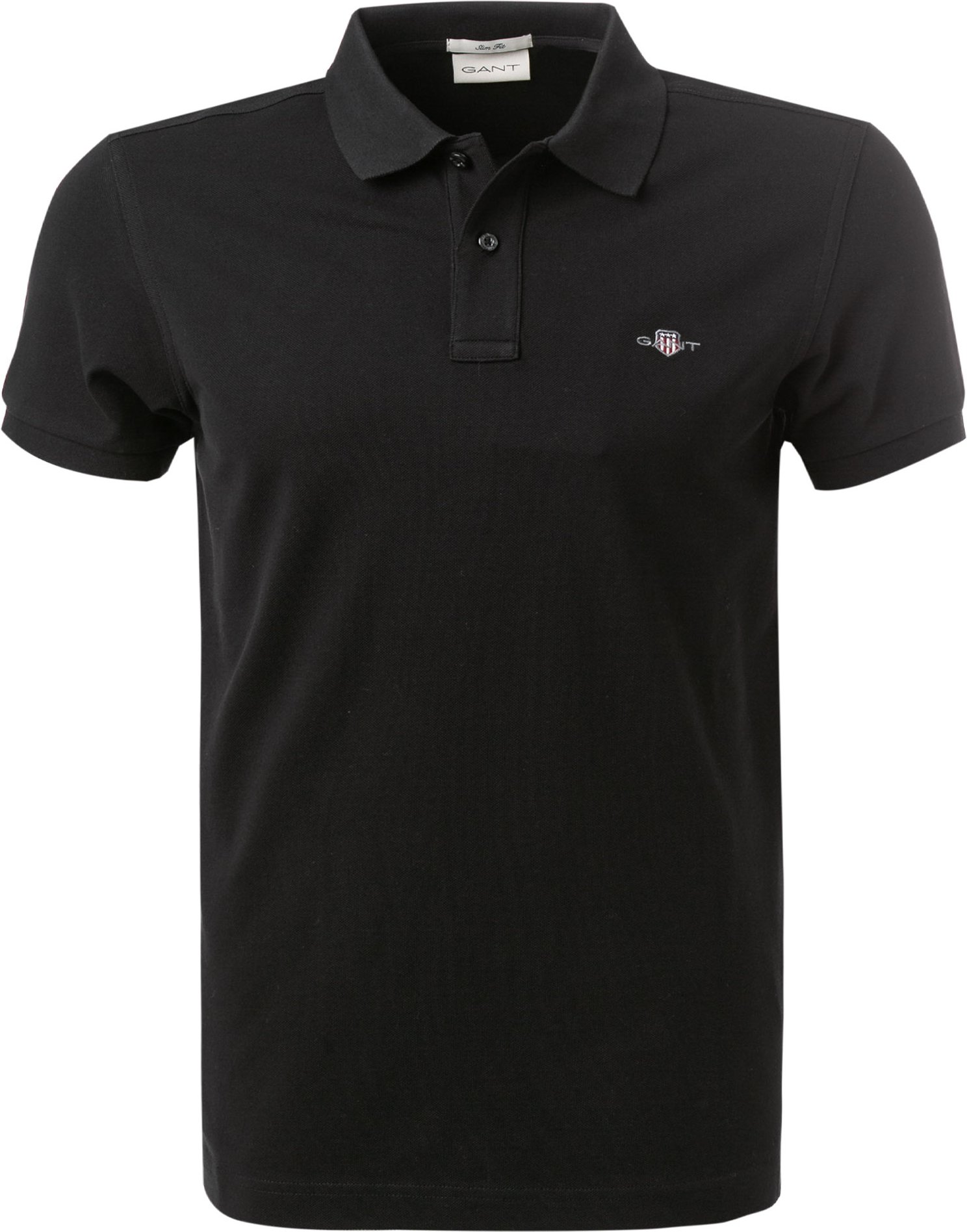 Thumbnail - Gant Herren Polo-Shirt schwarz Slim Fit