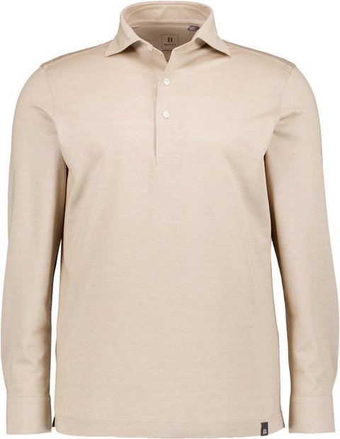 BOGGI MILANO Herren Polo-Shirt beige meliert