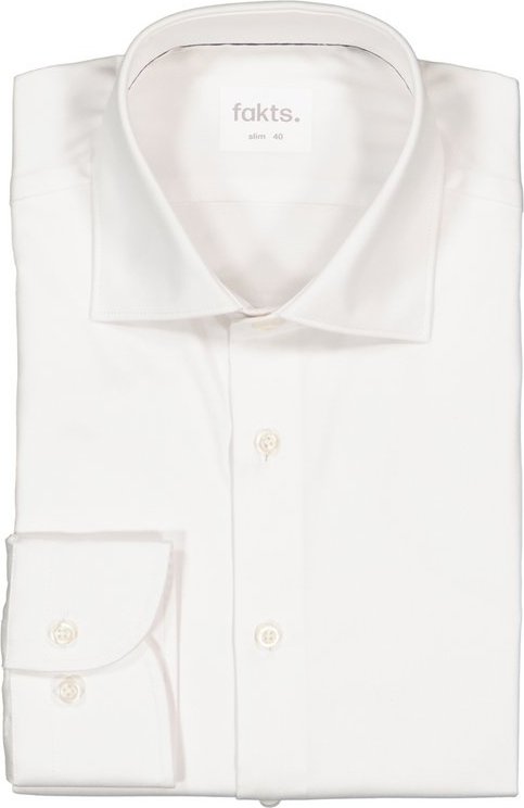 Thumbnail - fakts Herren Hemd weiß Slim Fit