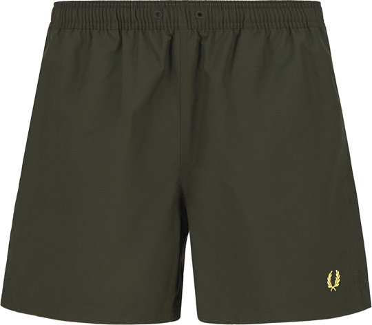 Fred Perry Herren Badeshorts grün unifarben