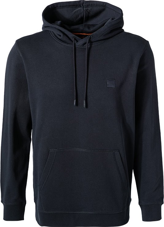 BOSS Orange Herren Hoodie blau unifarben