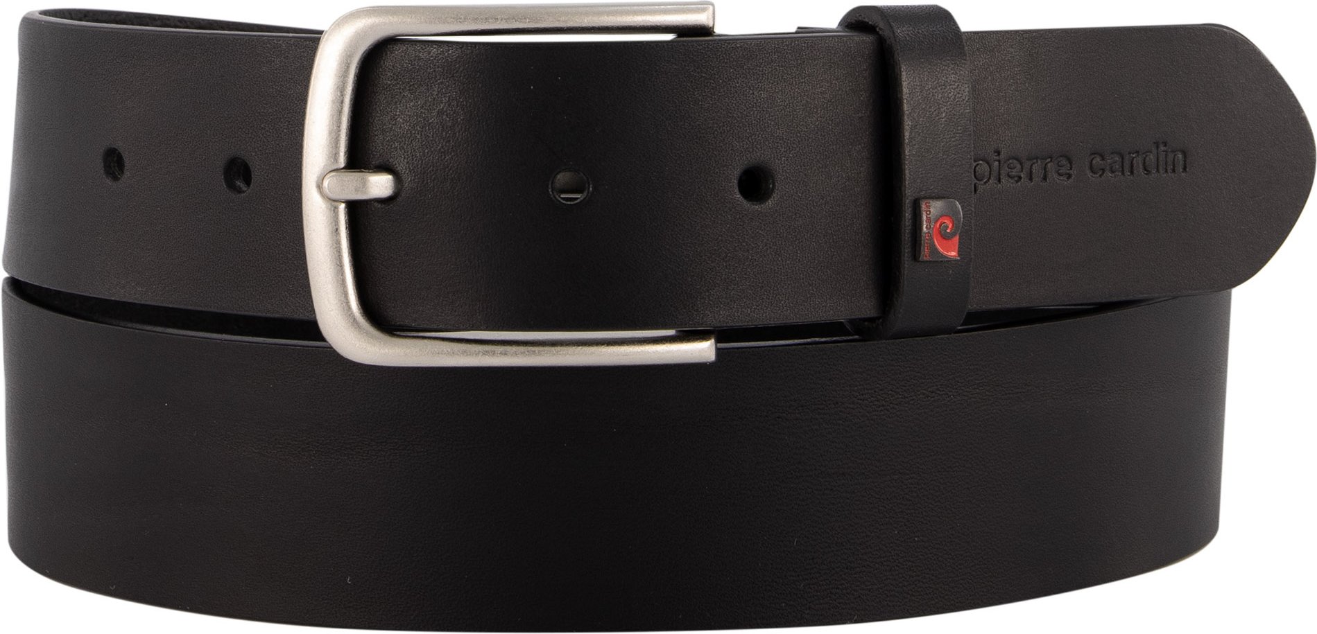 Thumbnail - Pierre Cardin Herren Gürtel schwarz Glattleder