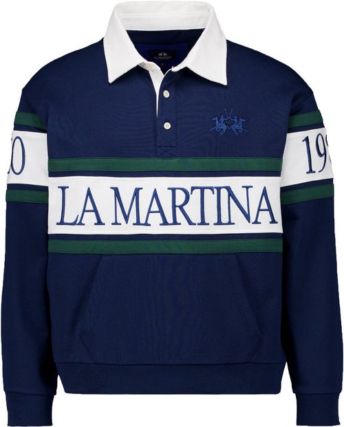 LA MARTINA Herren Pullover blau unifarben