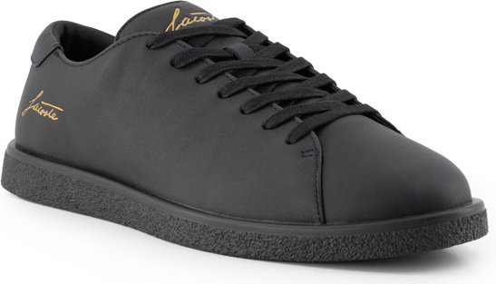 LACOSTE Herren Sneaker schwarz Glattleder