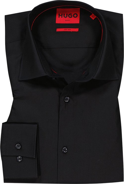 HUGO Herren Hemd schwarz Slim Fit