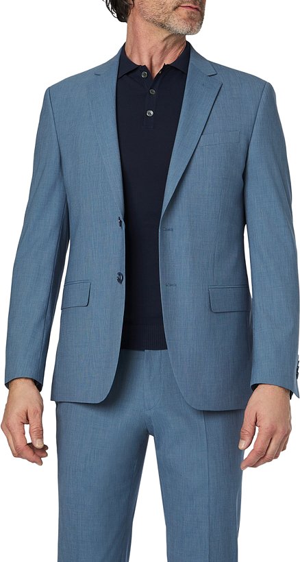 HECHTER PARIS Herren Sakko blau meliert