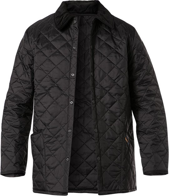 Barbour Herren Steppjacke schwarz unifarben