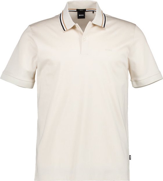 BOSS Black Herren Polo-Shirt beige Slim Fit