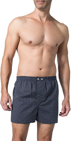 DEREK ROSE Herren Boxershorts blau Reine Baumwolle Gemustert