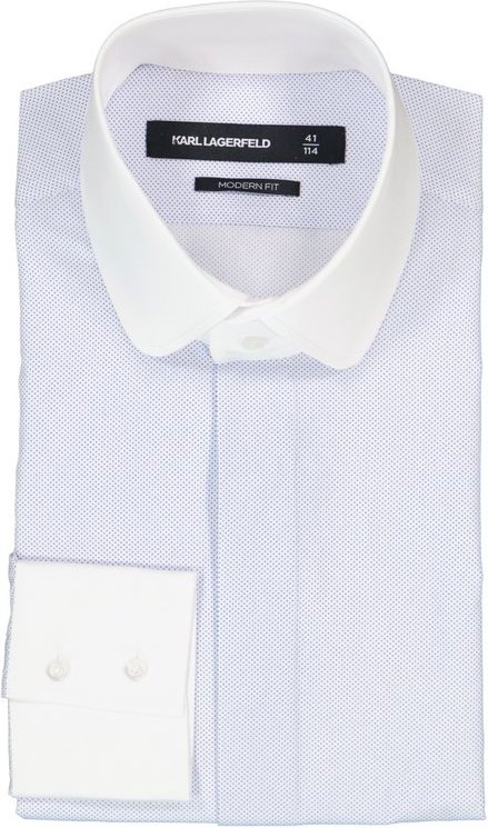 KARL LAGERFELD Herren Hemd blau gemustert