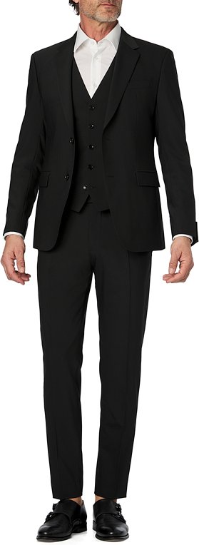 Thumbnail - Strellson Herren Anzug schwarz Slim Fit