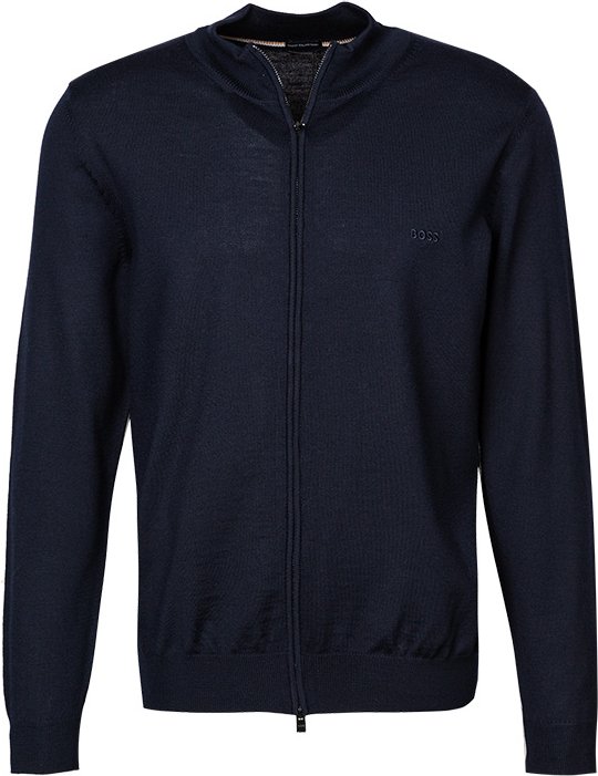 Thumbnail - BOSS Black Herren Cardigan blau unifarben