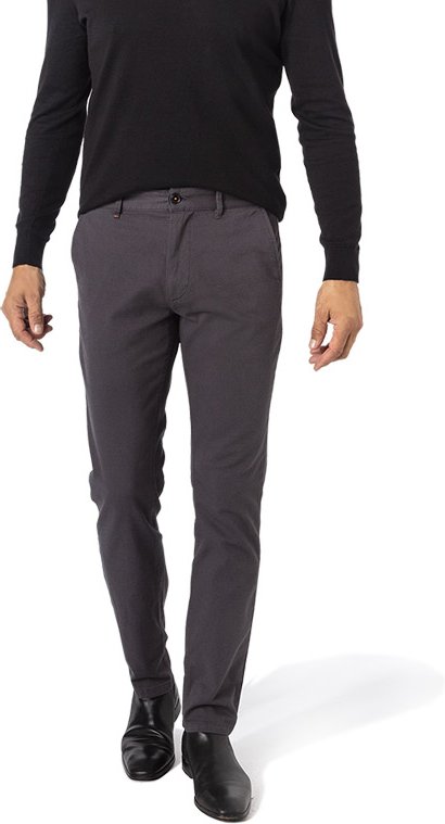 BOSS Orange Herren Chinohose grau Slim Fit
