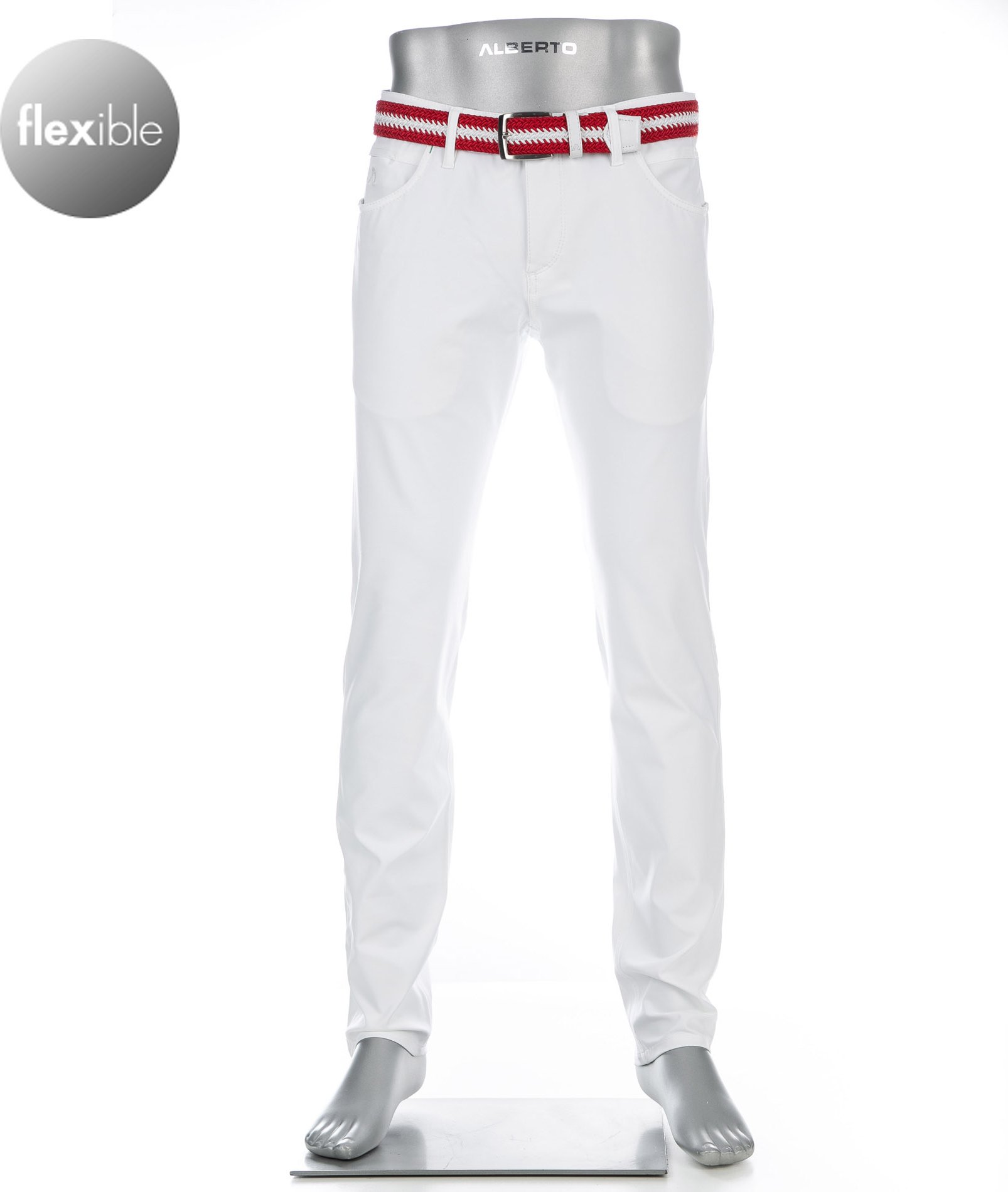 Alberto Golf Herren Golfhose weiß