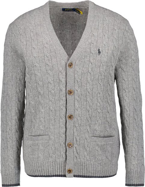 Thumbnail - Polo Ralph Lauren Herren Cardigan grau unifarben