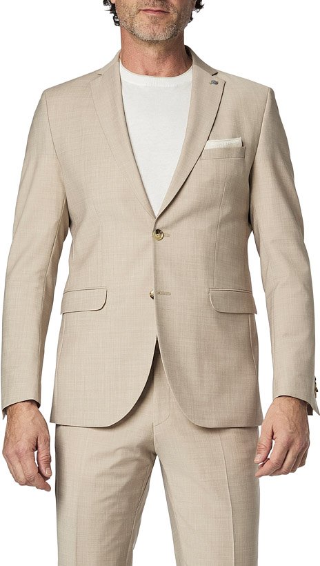 CG Herren Sakko beige meliert Slim Fit