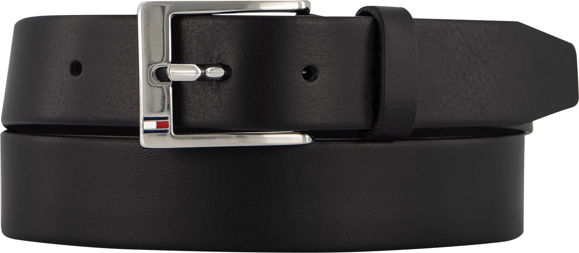 Tommy Hilfiger Herren Gürtel schwarz Glattleder