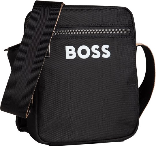 BOSS Black Herren Umhängetasche schwarz Kunstleder