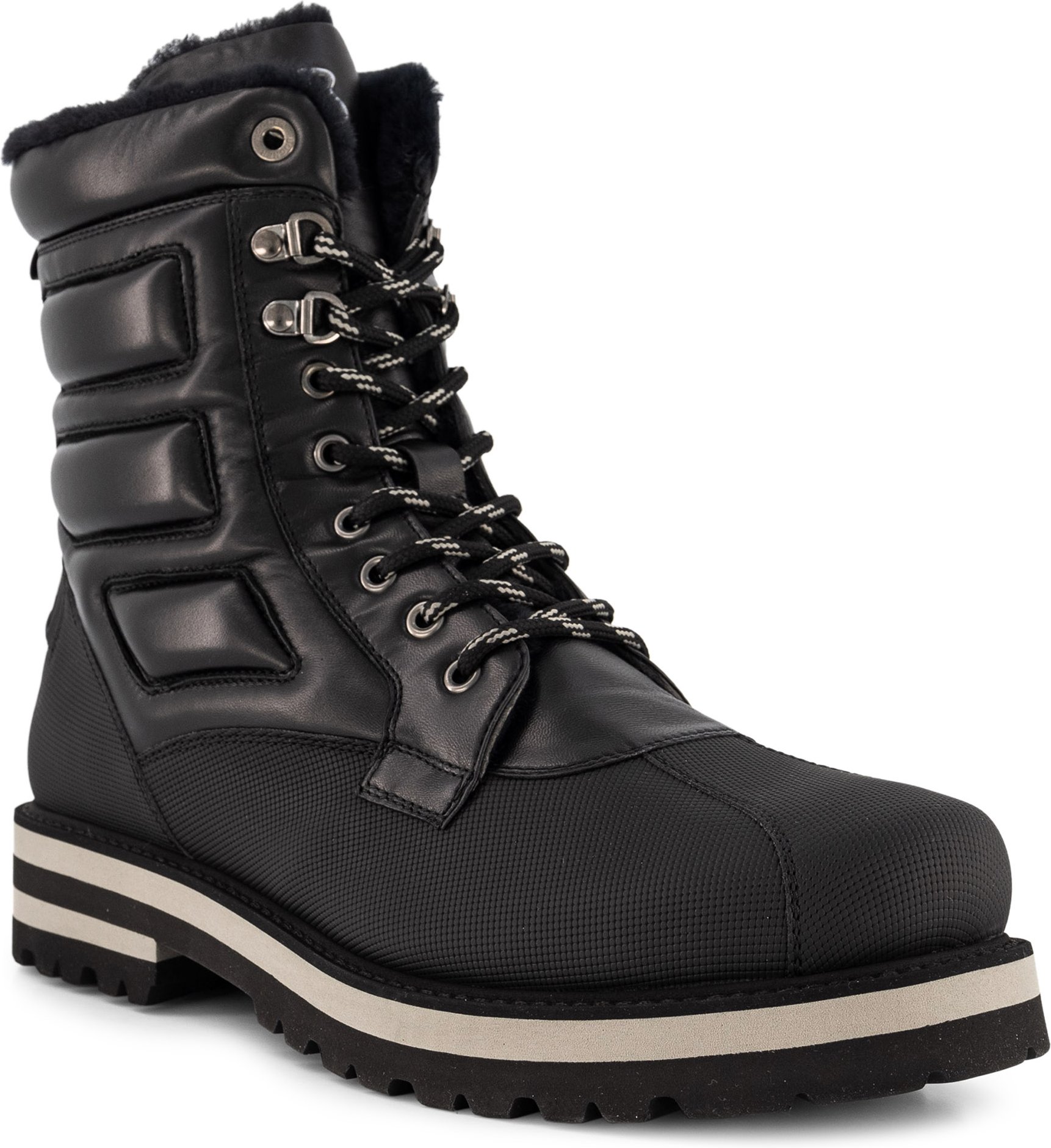 BOGNER Herren Schnürboots schwarz Glattleder