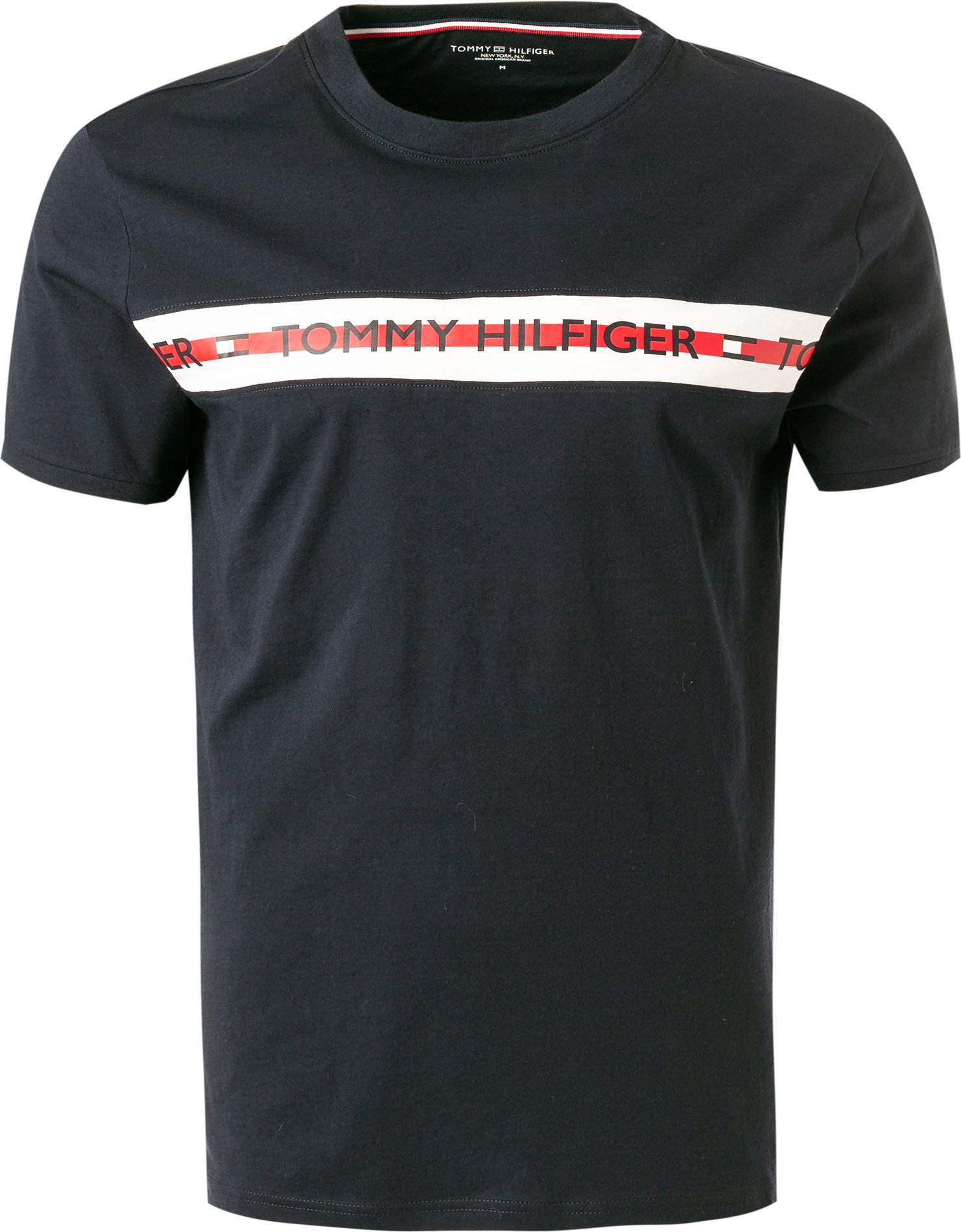 Tommy Hilfiger Herren T-Shirt blau Baumwolle & Mix unifarben