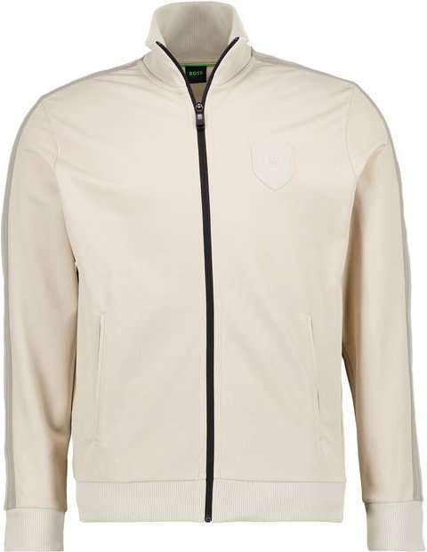 BOSS Green Herren Sweatjacke beige unifarben