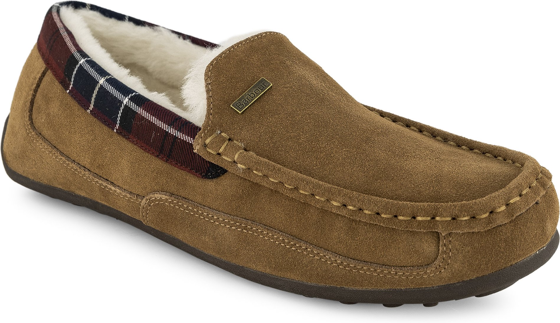 Barbour Herren Hausschuhe braun Velours