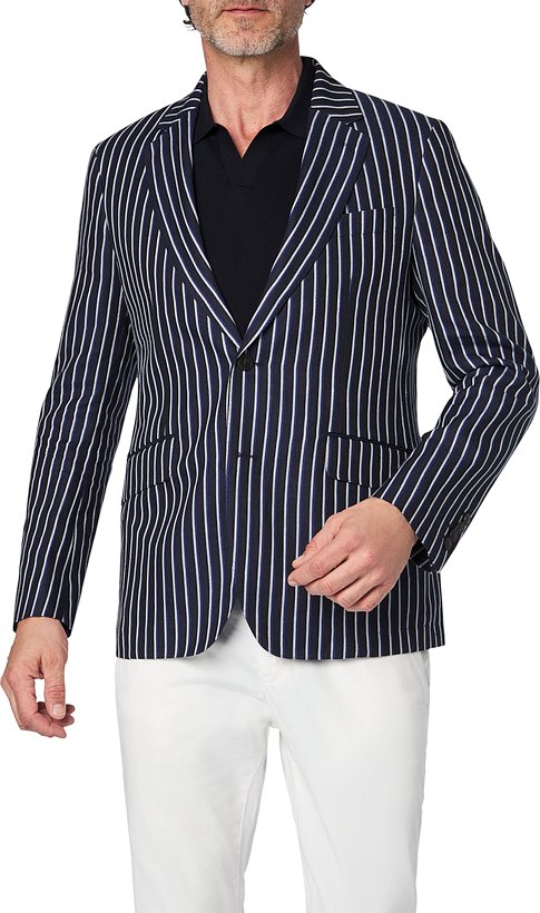 HACKETT Herren Sakko blau gestreift